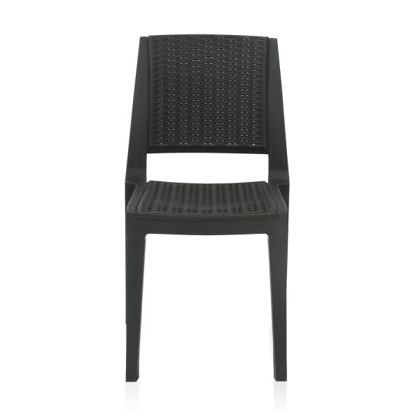 Nilkamal Enamora Plastic Armless Chair (Iron Black) - Image 4