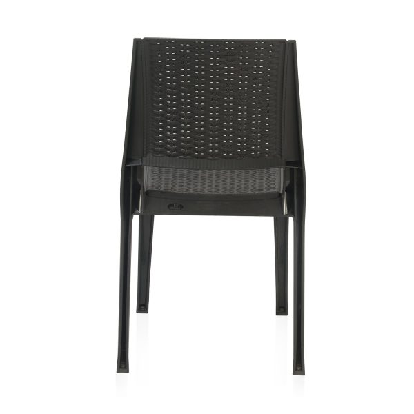Nilkamal Enamora Plastic Armless Chair (Iron Black) - Image 8